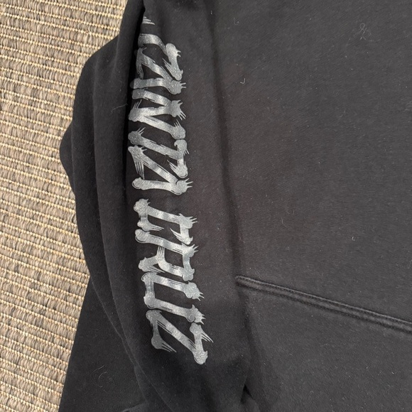 Santa Cruz Skateboards Black Hoodie with Gray Graphics - Picture 3 of 6